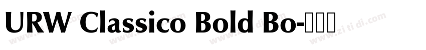 URW Classico Bold Bo字体转换